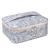 Travel Cosmetic Bag Large Makeup Bag Cosmetic Bag Organizer for Women and Girls (Blue Leaf)