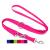 Dey - Premium dog leash nylon 2m |3 -way adjustable |For small medium -sized and large dogs |Lots of colors | Doubleein dog cat puppy |Schleppline | Guide line |Puppy leash |Pink Rosa S S - 1.5 x 200 cm pink