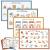 Babebay Disposable Placemats for Baby 40 Pack Sticky Toddler Placemat for Restaurants Dining Table Party Travel 12 x 18 Placemats with 4 Designs Fun and Learning Placemats for Kids