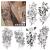 Cerlaza Temporary Tattoos for Women Adults  Fake Flower Tatuajes Temporales Semi Permanent Half Arm Sleeve Tattoos  Long Lasting Realistic Flower Leg makeup Waterproof Tattoos Stickers