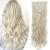 S-noilite 17-26 Inches(43-66cm) 8pcs Long Full Head Clip In Hair Extensions Extension Sexy Lady Fashion Choice 60 Colours (24 Inches-Curly Ash Blonde & Bleach Blonde) Ash Blonde & Bleach Blonde 24 Inch