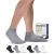 Pembrook Diabetic Ankle Socks for Men and Women - 6 Pairs Low Cut Seamless Diabetic Socks Women | Diabetic Socks for Men Large 2 Black  2 White  2 Gray