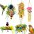 Heyu-Lotus 5 Pack Bird Shredding Toys Bird Parrots Chewing Hanging Toys Parrot Cage Shredder Toys Bird Cage Accessories for Small Parakeets Cockatiels Budgies Conures Love Birds Finches