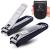Fabcare nail clip set with nail fan and integrated nail file - including case and eBook - extra sharp & durable - nail cutter for manicure & pedicure - nailzwicker set - Nail clippers 2 pieces