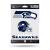 Rico Industries NFL Die Cut 3-Piece Triple Spirit Sticker Sheet, Seattle Seahawks , 5 x 7-inches Seattle Seahawks Alternate
