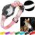 Airtag cat neck band - integrated cat collar Airtag waterproof reflective Airtag collar cat collar with safety clasp elastic for kitten small dog (pink XS) XS (18-23cm) pink