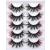 False Lashes with Color Faux Mink Eyelashes Wispies Fluffy Colored Lashes Dramatic Strip Lashes Pack (Pink) 1-Pink