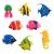Premium Pack of 8 - Colourful Assorted Artificial Plastic Tropical Fish Jellyfish & Seahorse for Bubble Lamp Aquarium