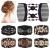 Dadabig 7 pieces of pearls hair feasts magic elastic hair clips double stretchy ridge african hair clip hair comb jewelry socket ridge wood hair clips for women girls hair accessories (7 styles) style 2