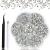 Rhinestones,3150pcs Nail Gems Face Gems Tooth Eye Gems-Flatback Rhinestone Clear Nail Diamonds Stone Crystals-Silver Rhinestones for Crafts/Makeup/Shoes-and Tweezer/Wax Pencil for Rhinestone HINABTRU