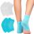 Moisturizing Socks Gel Heel Socks Toe Open Socks Relieve Heel Pain Comfortable Soft Vented Moisturizing Socks Suitable for Male and Female Day Night Care Skin Dry Cracked High Heel 2 Pairs White & Blue