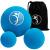 Diriva High quality fascia ball set (3 -part) - Massage ball set (massage ball 9cm Lacrosse Ball 6cm and fascia ball Klein 4cm) - For the self -massage of the fascia including e -book with exercises
