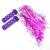 SAPLIZE Kids Bike Handlebar Grips, Shorter Length(4.13"), for Kids Girls Boys Bikes, Balance Bikes, Road Bikes and Scooters, Soft and Comfortable Purple, Shorter Size, with Pink Silver Streamers