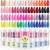 Lavender Violets Quick Drying Dip Powder Nail Colors Set of 36 Colors - Glitter Nude Red Pink Yellow and Green Fast Dry Dip Powder Nail Kit for Home Salon Dipping Nail Manicure M950