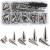 YORANYO 70 Sets Mixed Shape Spikes and Studs Assorted Sizes Spike Studs for Clothing Silver Color Screw Back Bullet Tree Studs and Spikes Rivet for Leather Craft Clothing Shoes Belts Bags Dog Collars Tree Spikes Mixed 70...