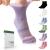 Bulinlulu Diabetic Socks Women&Men-6 Pairs Bamboo Non Binding Diabetic Ankle Socks,Extra Wide Socks Stretchy Loose Top Socks with Seamless Toe (Medium,Bright Clashing Colours) Medium Bright Colour Clash-6 Pairs