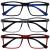 Opulize Ink 3 Pack Reading Glasses Large Black Grey Red Mens Womens Spring Hinges RRR4-17Z +2.50 +2.50 Magnification (Pack of 1)