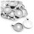Lind Kitchen 25pcs Round Bezel Pendant Trays Setting Cabochon Blank Base for DIY Crafting Photo Jewelry Findings Making Accessories 25mm Ancient Silver