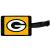 Siskiyou Sports Unisex NFL Green Bay Packers Luggage Tag, Black, 3.25"