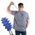 Extendable Cactus Back Scratcher, ABS Plastic, Relieves Itching on Back, Neck, Head, Beard, and Body, 16 Spikes per Side, 8.5 Inches Compact to 24.5 Inches Extended (Blue) Light Blue