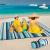 ZAZE Picnic Blankets Beach Blanket, 80''x80'' Extra Large Thick 3-Layers, Sandproof Machine Washable Waterproof Foldable Oversized XL Outdoor Mat, for Camping, Park, Travel, Grass(Blue White Stripe) Blue and White Stripe