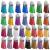 Paxcoo 120Pcs Keychain Tassels Acrylic Keychain Blanks Keychain Rings Bulk for DIY Keychain Key Rings Craft Supplies Multicolors