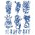 PADOUN 12 Sheets Semi-Permanent Fake Tattoos  6-Sheet Big Temporary Tattoos With Dragon Snake Scorpion Patterns And 6-Sheet Small Cute Semi Permanent Tattoos Long Lasting 1-2 Weeks