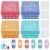 FREEBLOSS 4 Set Plastic Canvas Box Kit Plastic Canvas Kit for Beginners Mesh Canvas Sheets and 6 Colors Yarn for Embroidery Crafting, Knitting Projects