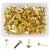 100 PCS Mini Brads, Brass Fasteners 20 x 8mm, Brass Metal Paper Fasteners for Craft & Scrapbooking Brad DIY golden