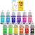 Food color 12 colors x 10ml - liquid food colors for baking cake cookies fondant macaron - lively food dye for decorating and cooking airbrush diy soaps