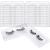 MWoot 24 Rectangle Clear eyelash holder plastic eyelash container box holder empty wrong eyelash storage.