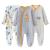 MAMIMAKA Baby Clothes Newborn Baby Grow Onesies Cotton Footed Pajamas for Boys and Girls 0-18 Months 0-3 Months Long Sleeve Color10