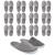 Juvale 12 Pairs Disposable House Slippers for Guests Bulk Pack for Hotel Spa Shoeless Home Gray (US Men Size 11 Women 12)