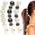 3 Pcs Pearl Banana Hair Barrettes Artificial Pearl Rhinestone Banana Clips Acrylic Banana Hair Clips Elegant Ponytail Hair Barrettes Hair Accessories for Women Girls Thick Fine Hair