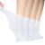 Hugh Ugoli Women Diabetic Ankle Socks  Super Soft  Thin Bamboo Socks  Wide  Loose  Non-Binding Top Seamless Toe  4 or 8 Pairs 10-12 01- White (4 Pairs)