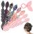 XieNie Hair Bun Maker 8PCS, Magic Rabbit Ear Sponge Foam Deft Bun, French Twist Hair Donut Maker, Ponyo Hair Styling Maker, Lazy Hair Accessories for Women Girls, 4PCS Dot+4PCS Floral