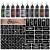 STIGMA  Temporary Tattoo Kit 10 Bottles Color Inks, 84 Pcs Stencils Kit for Body Paint DIY Tattoos Temp, DIY Fake Tattoo for Women Kids (Black*2, Cyan, Red, Green, Blue, Purple, Brown*2, Orange) Color set