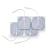 Premium TENS/EMS Unit 40 Electrode Pads 2x2 in. Reusable Self Stick Gel Carbon Electrodes