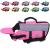 Vivaglory dogs with removable front-wheel drive lifeguard vest with reflective caps & additional upholstery for swimming & boating Pink M: 53-63cm (chest circumference) Pink