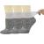 Yomandamor Ladies 6 Pairs Bamboo Diabetic Ankle Socks with Non-Binding Top And Cushion Sole L Size 3-8 6 Pairs White and Grey