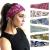 Kavya headband women sport 6 pieces of hair band women thin hair bands workout yoga hair accessories women headband summer (boho) pink pink blue turquoise green dark blue