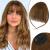 RUWISS Clip in Fringe 100% Human Hair Clip in Bangs Wispy Bangs Fringe with Temples Fringe Extensions Clip in Hair for Women Bangs Hairpieces for Daily Wear(Medium Brown) 5 5 g (Pack of 1) Medium Brown