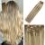 WindTouch Clip in Hair Extensions Human Hair Balayage Mixed Bleach Blonde 15Inch 70g Highlights for Blonde Remy Hair 7PCS #18P613 Gift for Women 15 Inch #18p613 Mixed Bleach Blonde