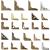 Metal Book Corner Edge Cover Guard Vintage Iron Corner Protector Triangle Carved Decorative Metal Angle Protector Metal Furniture Decorative Cover Pad for School Album Scrapbook Notebook (96 Pieces)