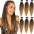 Xusuperb Short Pre Stretched Braiding Hair Ombre 20 inch Easy Braids Extensions Black Brown Blond Kanecalon Kunsthaar 6 Packs Soft Yaki-Textur braids Hair extensions (T1B/30/27#) 50.8 cm (6 Series) T1b/30/27#