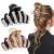 Noverlife 2PCS Rhinestone Hair Claw Clips for Women  Crystal Hair Catch Barrette Acrylic Jaw Clamp for Thick Hair  Fancy Rhinestone Claw Hair Clips  Large Bling Hair Clamps Strong Hold Hair Barrettes Acrylic Hair Clips