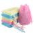 Linkidea 6 pieces of peeling-soap bag nylon soap bag with a cord peeling-body scrubber soap pocket holder for bathroom and shower