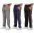 3 Pack: Men's Mesh Athletic Gym Workout Lounge Open Bottom Sweatpants with Pockets (Available in Big & Tall) Sweatpants Standard Large Set 5