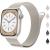 Marge Plus for Apple Watch Band Series Ultra 8 7 6 5 4 3 2 1 SE 38mm 40mm 41mm 42mm 44mm 45mm 49mm Women and Men, Stainless Steel Mesh Loop Magnetic Clasp Replacement for iWatch Bands (41mm/40mm/38mm, A--Starlight). A---Starlight 41mm/40mm/38mm