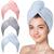 Hicober Microfiber Hair Towel, 3 Packs Hair Turbans for Wet Hair, Drying Hair Wrap Towels for Curly Hair Women Anti Frizz Blue,grey,pink